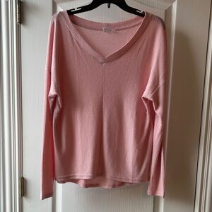 Gap Pink V-Neck Long Sleeve Top